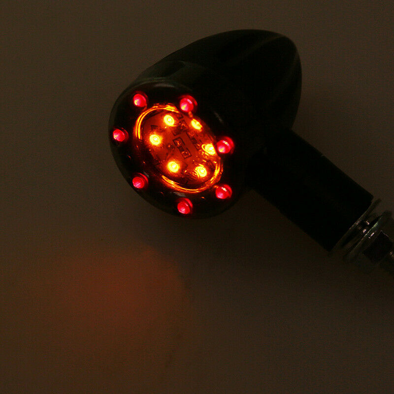 M8 Motorcycle Rear Turn Signal Lights Indicator LED Blinker Universal Plastic