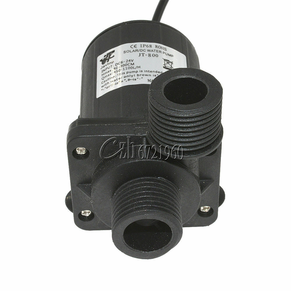 800L/H DC 12V 24V Hot Water Circulation Pump Solar Water Pump Brushless Motor