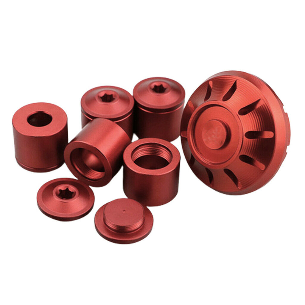 Motorcycle Hubcaps Wheel Side Covers Aluminum Alloy for Piaggio Vespa Red