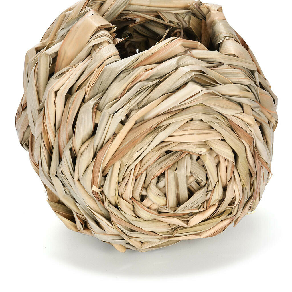 Bamboo Hummingbird House Woven Birdhouse Sill Hut for Office Garden Backyard