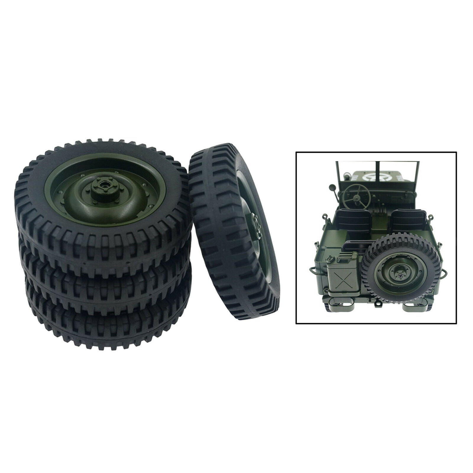 4pcs RC Truck Car Tire for 1:16 WPL C14 C24 C34   Turcks DIY Accessory