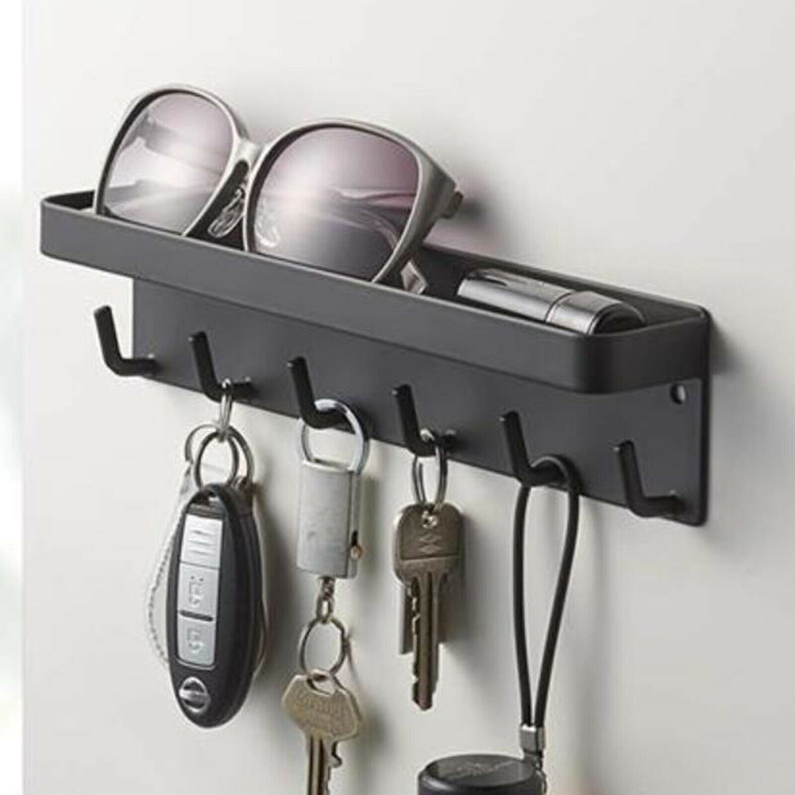 Heavy Duty Wall Coat Hanger Holder 6 Hooks Home Kitchen Organizer Decor