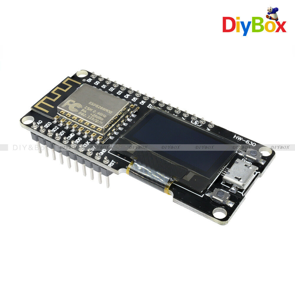 Wifi ESP8266 ESP-12F CP2102 Micro USB Development Board NODEMCU Wemos+0.96"OLED