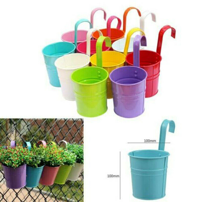 Hanging Flower Pots Hook Wall Pots Garden Pots Balcony Planters Met.l8