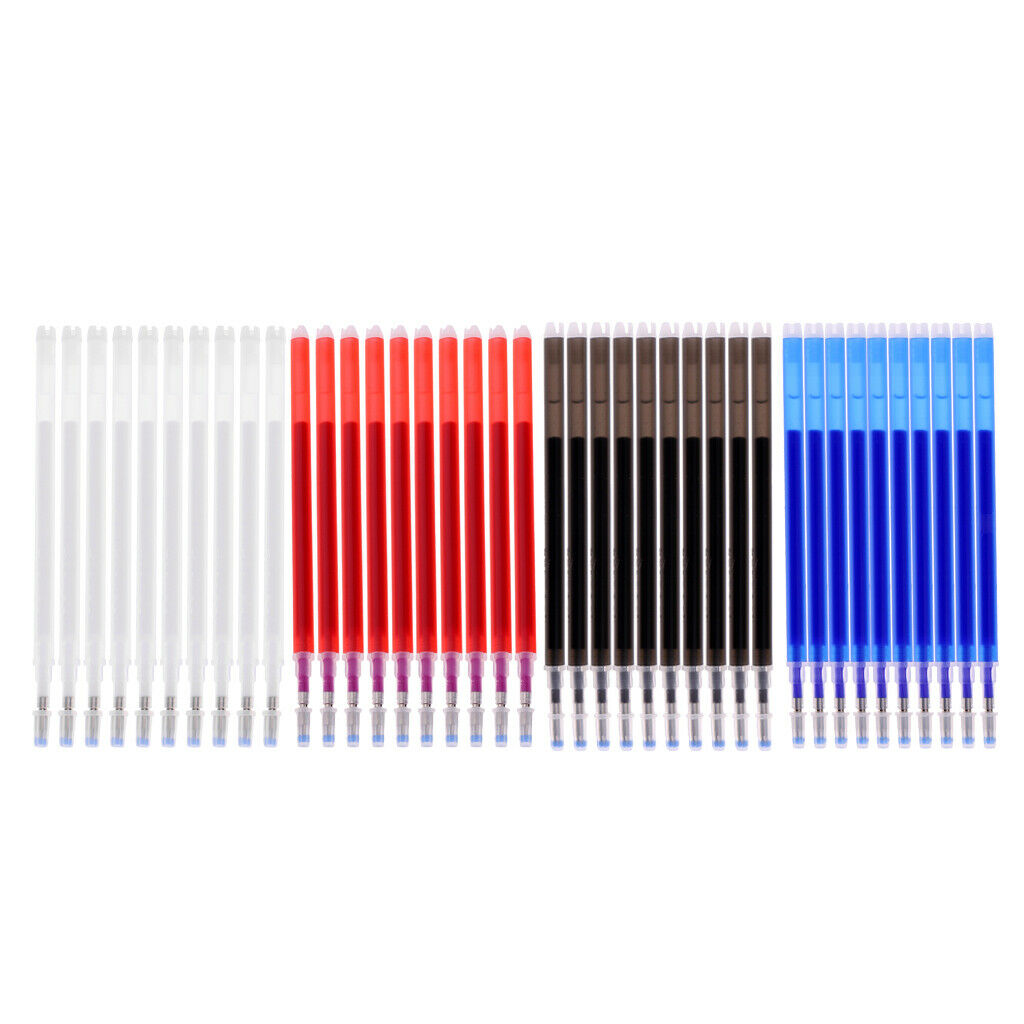 40Pcs Assorted Heat Erase Refill Pen Auto Vanishing Pens Disappearing Ink