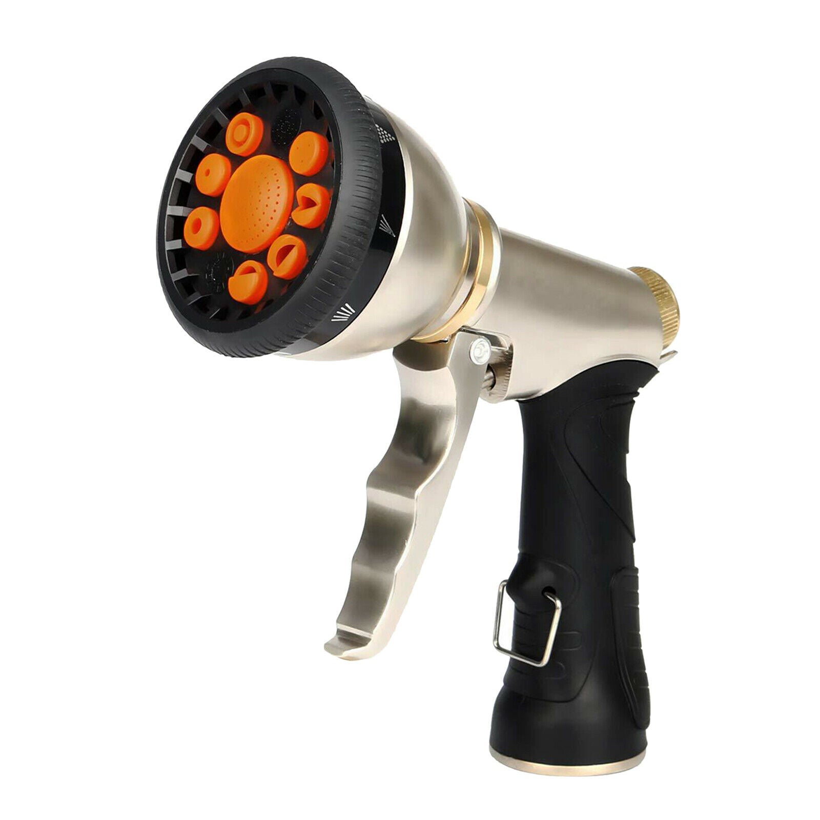 High Pressure Jet Garden Water Hose Spray Nozzle 9 Adjustable Patterns