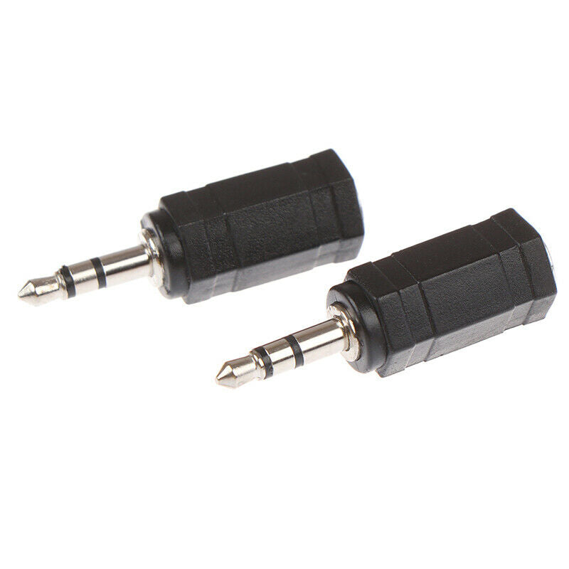 2Pcs 3.5mm male to 2.5mm female stereo audio mic plug adapter mini jack c.l8