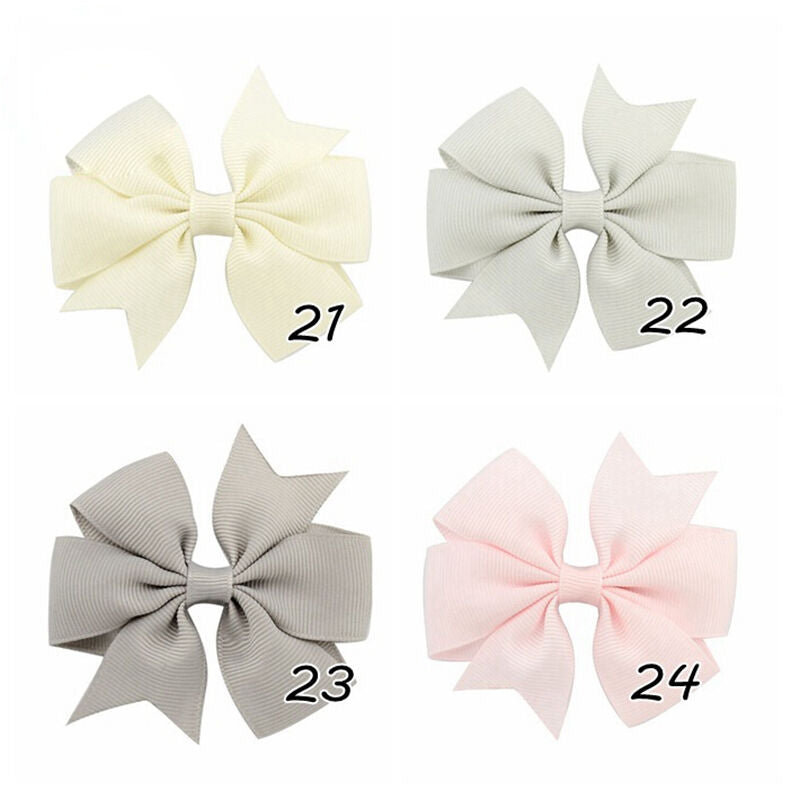 40 Pcs Satin Ribbon Bow Hair Clips Kids Girls Bow Hair Accessories New BD