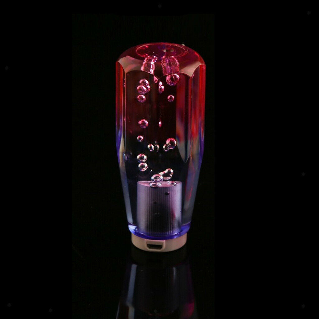 10cm Pink Blue Car LED Light Gear Shift Knob With Dual Port USB Charger