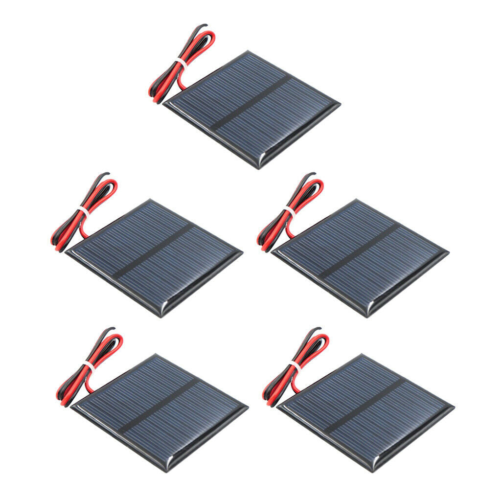 5pcs Mini Solar Panel Polycrystalline Silicon DIY Battery Charger G 5.5V