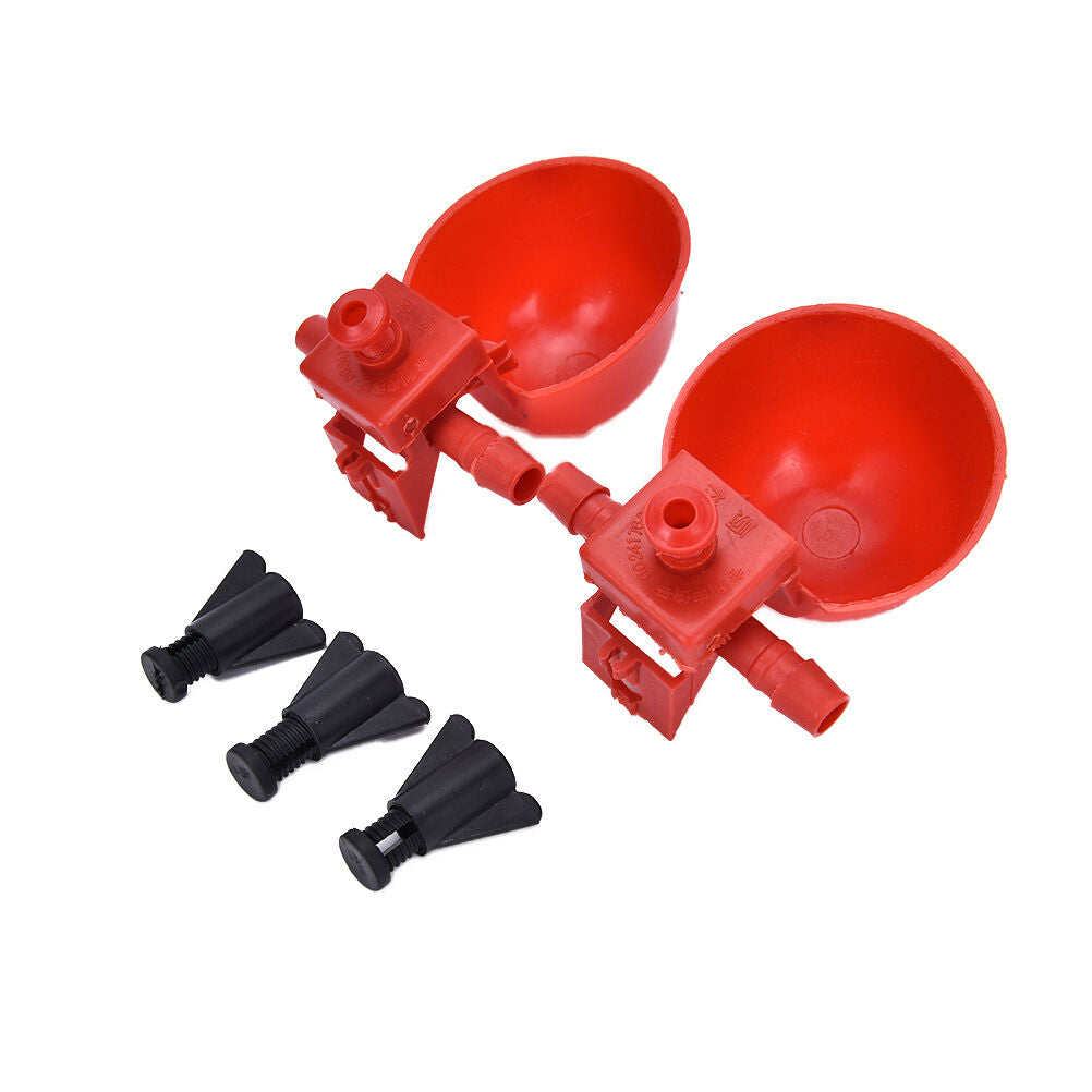 5Pcs Bird Coop Feed Automatic Poultry Drinking Cups Chicken Fowl Drinker .l8