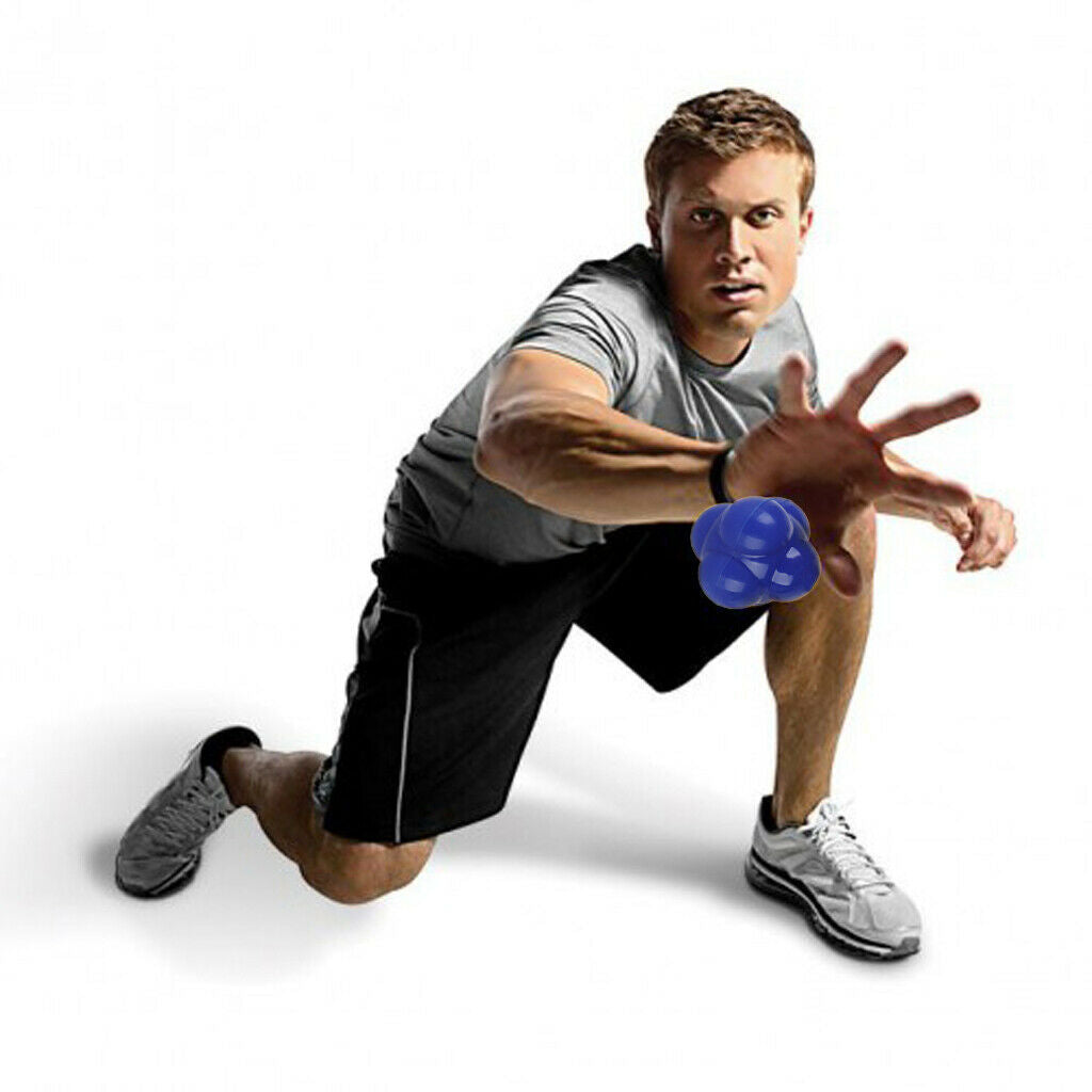 Blue Silicone Reaction Ball - Soccer / Baseball / Softball Trainer for Improve