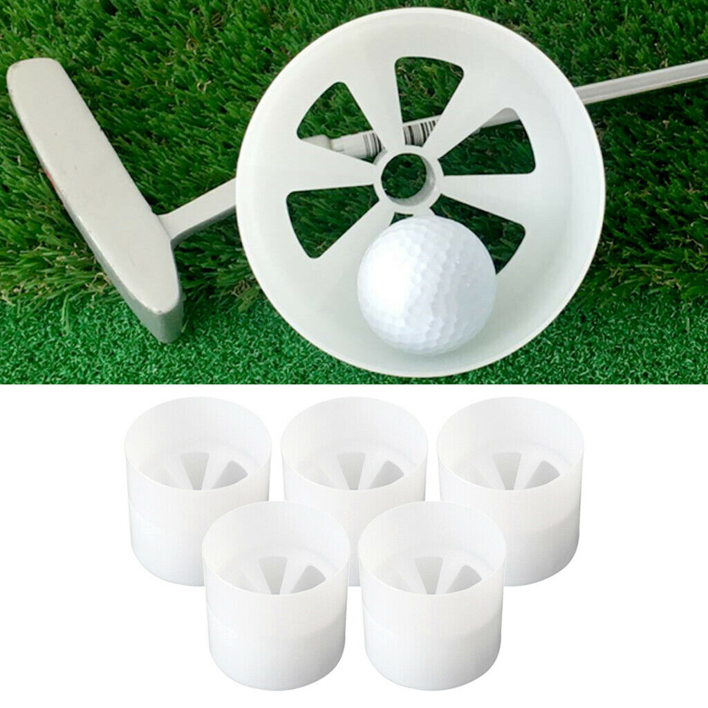 5Pieces Golf Cups Golf Indoor and Outdoor Putting Durable Dia. 10.7cm