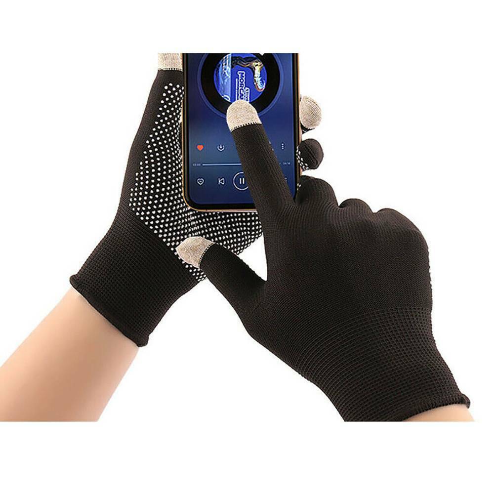 1 Pair Elastic Anti-skid Wrist Gloves Thin Sun Protection Sport Touch Screen ~