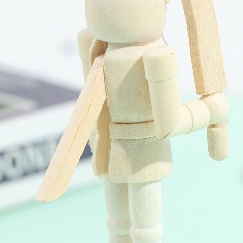 New 12cm Nutcracker Puppet White Embryo Walnut Soldier Shaped Ornamen.l8