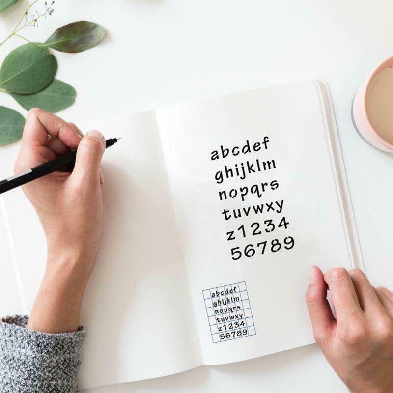 24pcs/set Alphabet Letters Drawing Template Stencil Painting Embossing Scrapbook