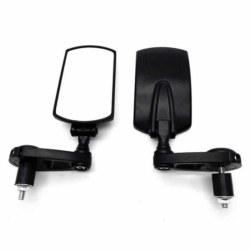 2PCS 22MM Motorcycle Motorbike Aluminum Square Rear View Side Mirror Universal