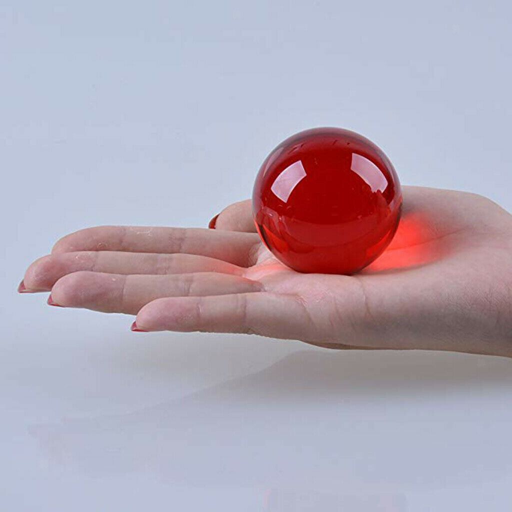 50mm Red Crystal Ball Decorative Ball Art Decor Photography Prop No Stand