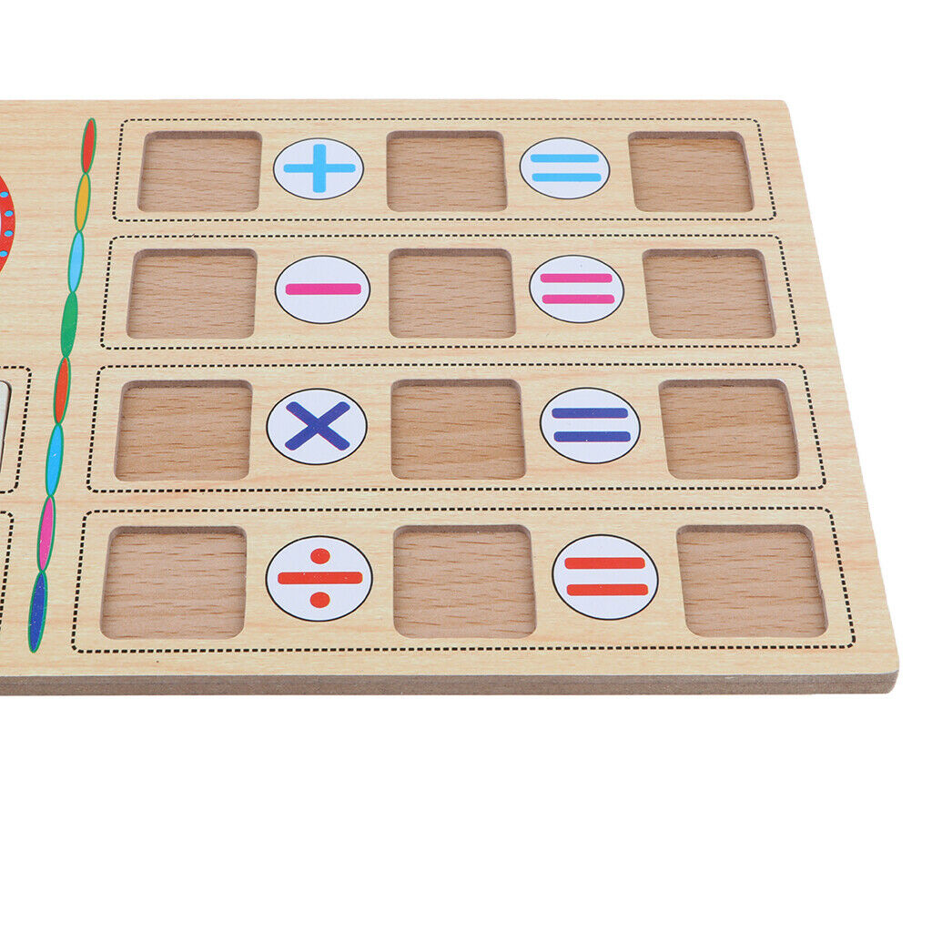 Wooden Arithmetic Learning Box Educational Montessori Materials Math Toys