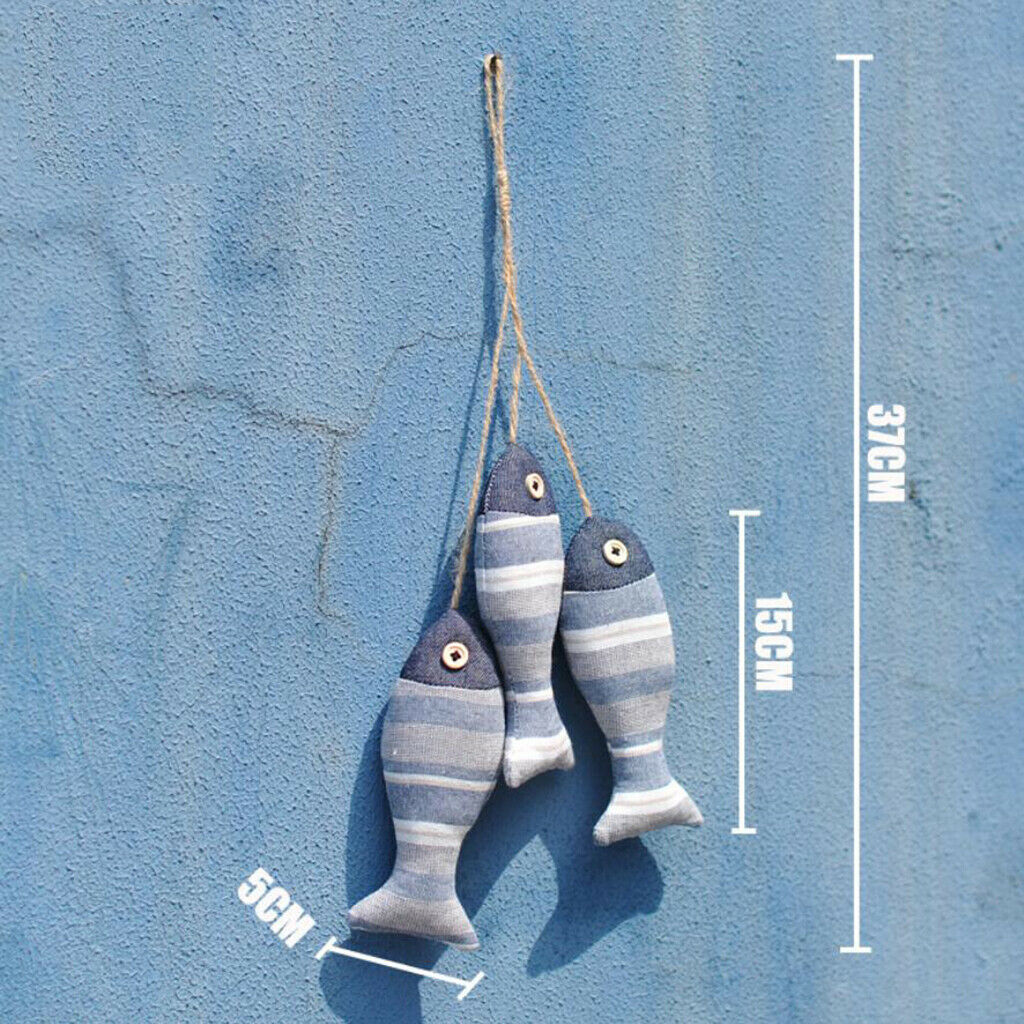 2Pcs Mediterranean Nautical Tropical Fishing Sailing Boat Fishes Ornament
