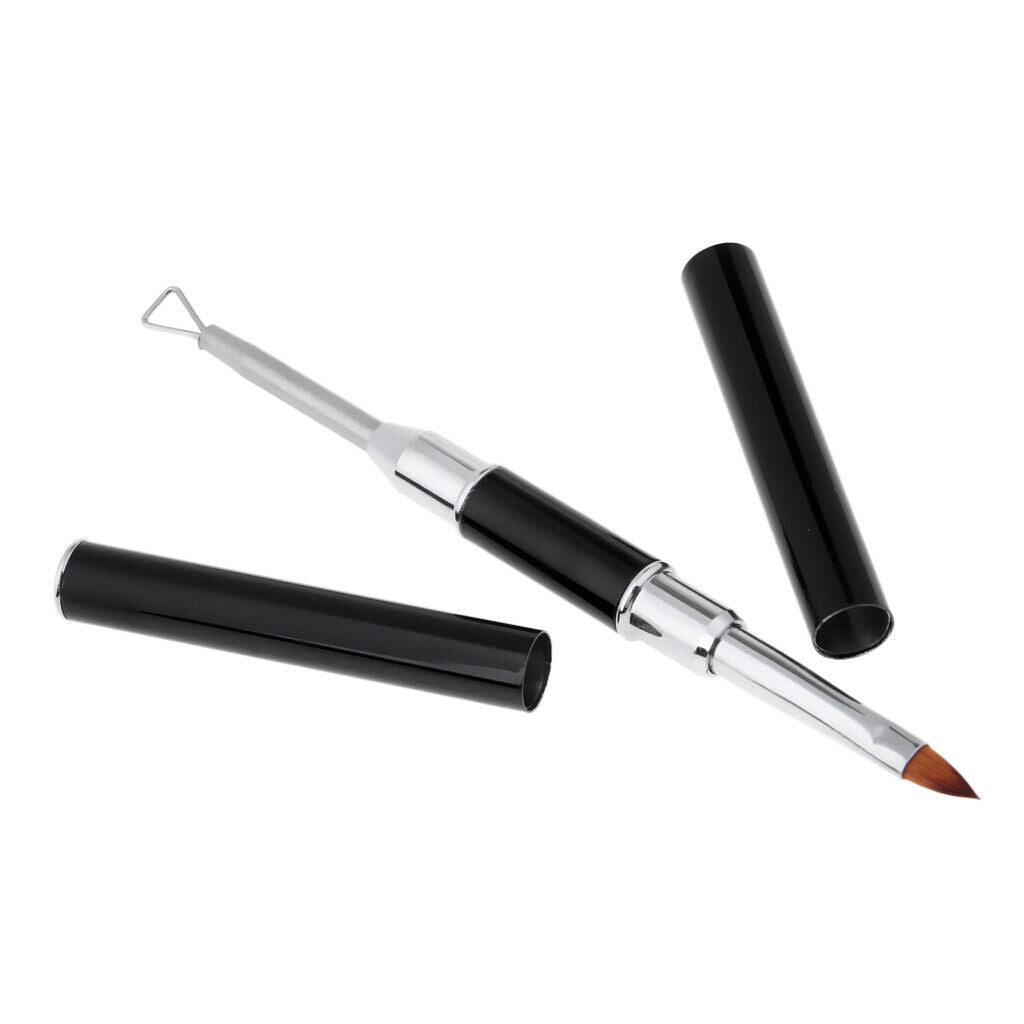 2 Way Nail Art Painting Drawing DIY Brush Pen Nail Polish Remover Scraper 2#