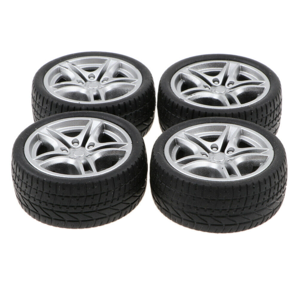 4pcs 1/10  Car Car Parts 5 Black Wheel Rims