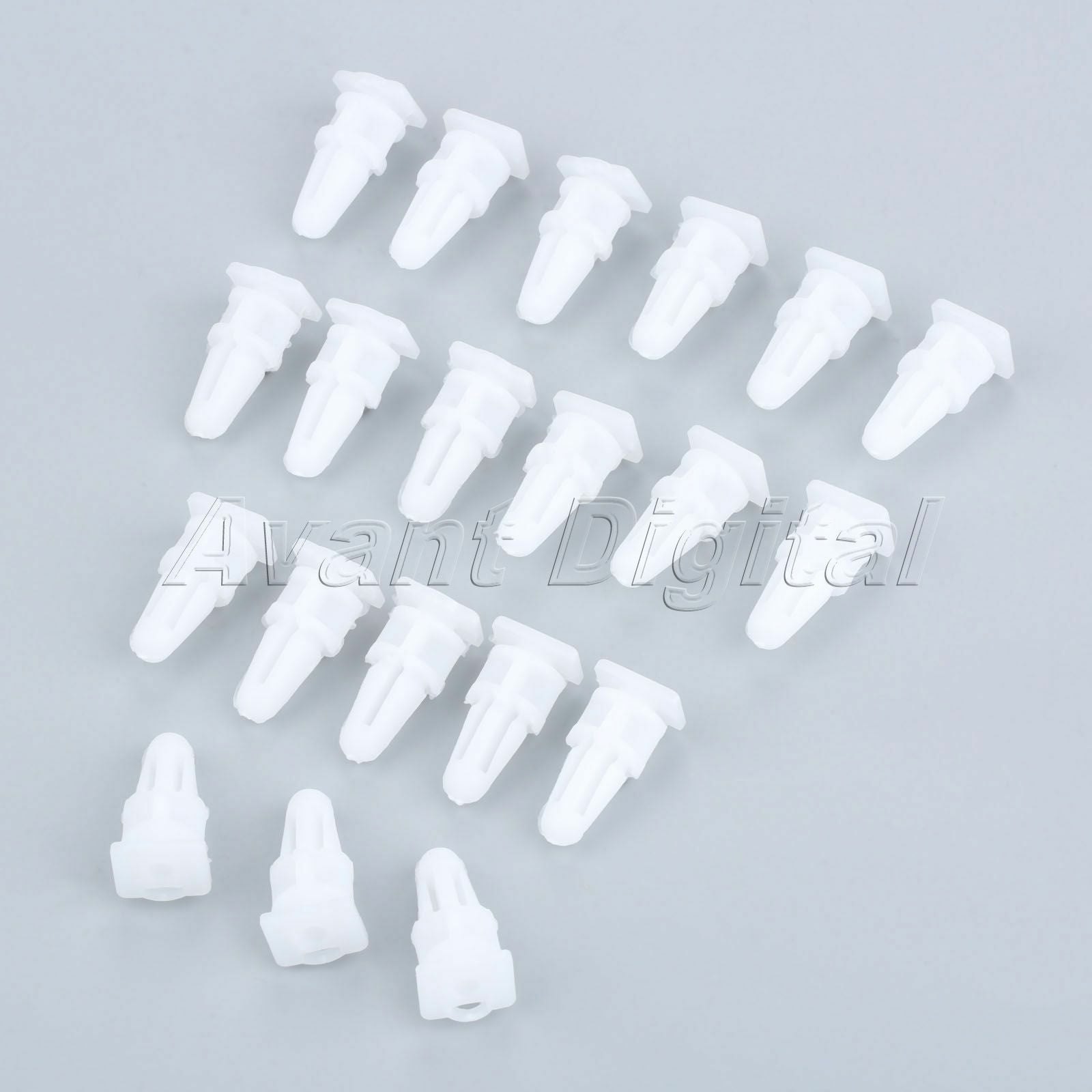 20PC White Plastic Auto Car Plate Clips D82 Fastener 51471840961 Replacement