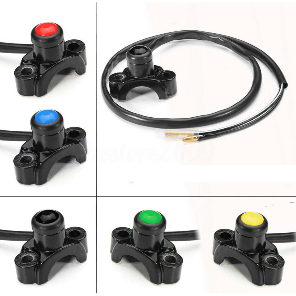 Motorcycle 7inch/8 inch Handlebars Engine Stop Start Kill Button Switch -Black