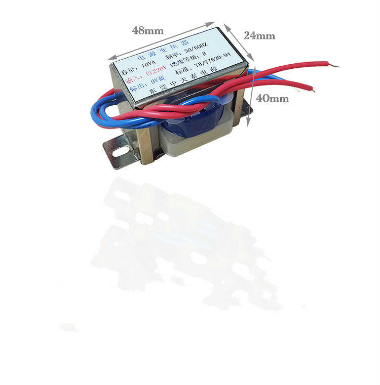 EI48*24 9VAC Transformer 10VA/9V 1A 220Vac To 9Vac 50/60Hz 10W Power Supply