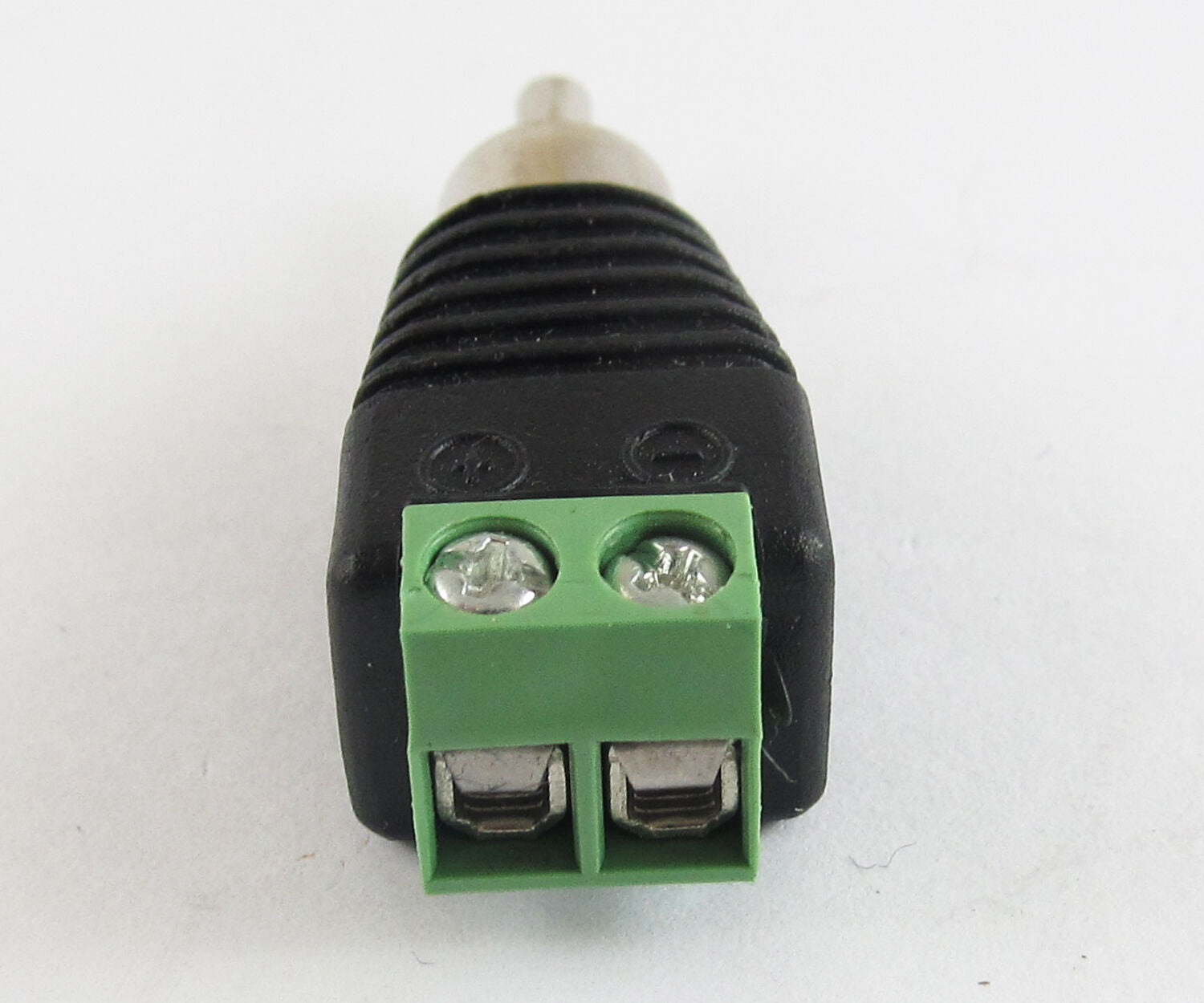 1pc UTP CCTV CAT5 Phono RCA Male Plug to AV Terminal Screw Balun Connector