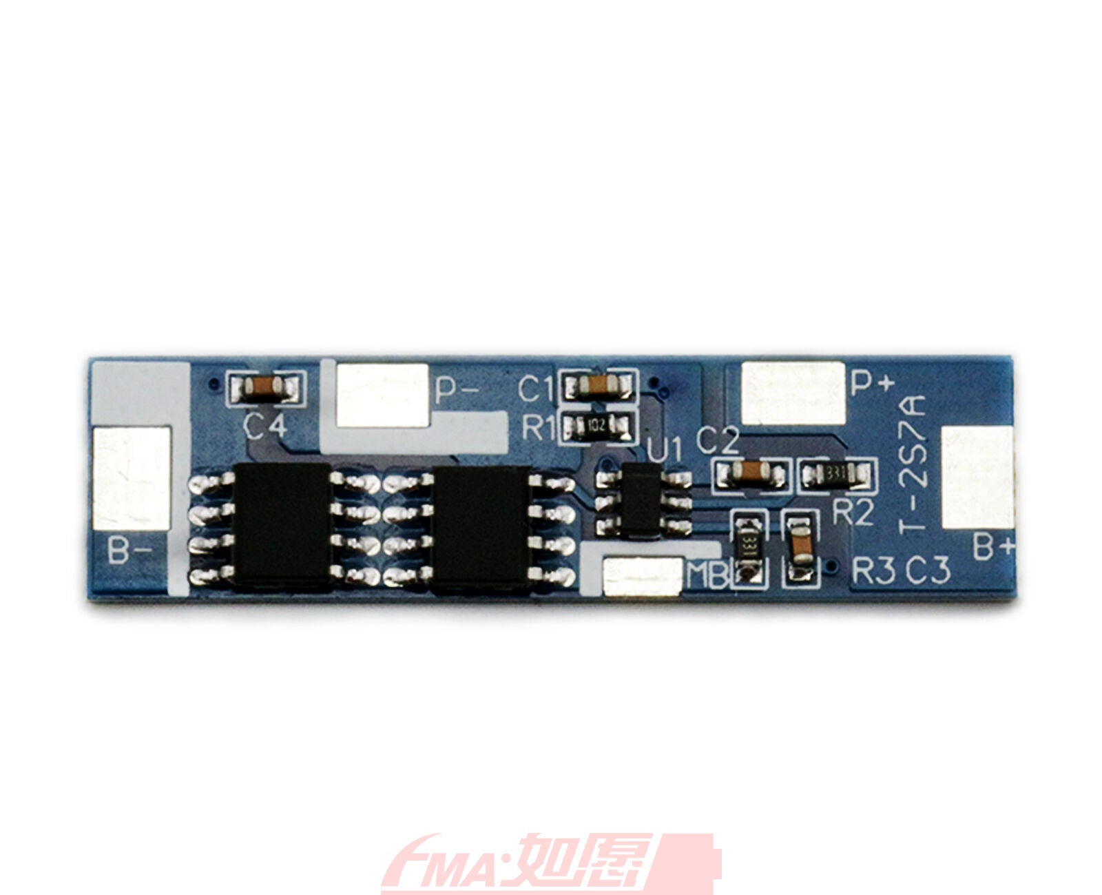 LiFe Battery PCM Protection Circuit Module BMS For 2S 6.4V LiFePO4 C:7A 2S7W002
