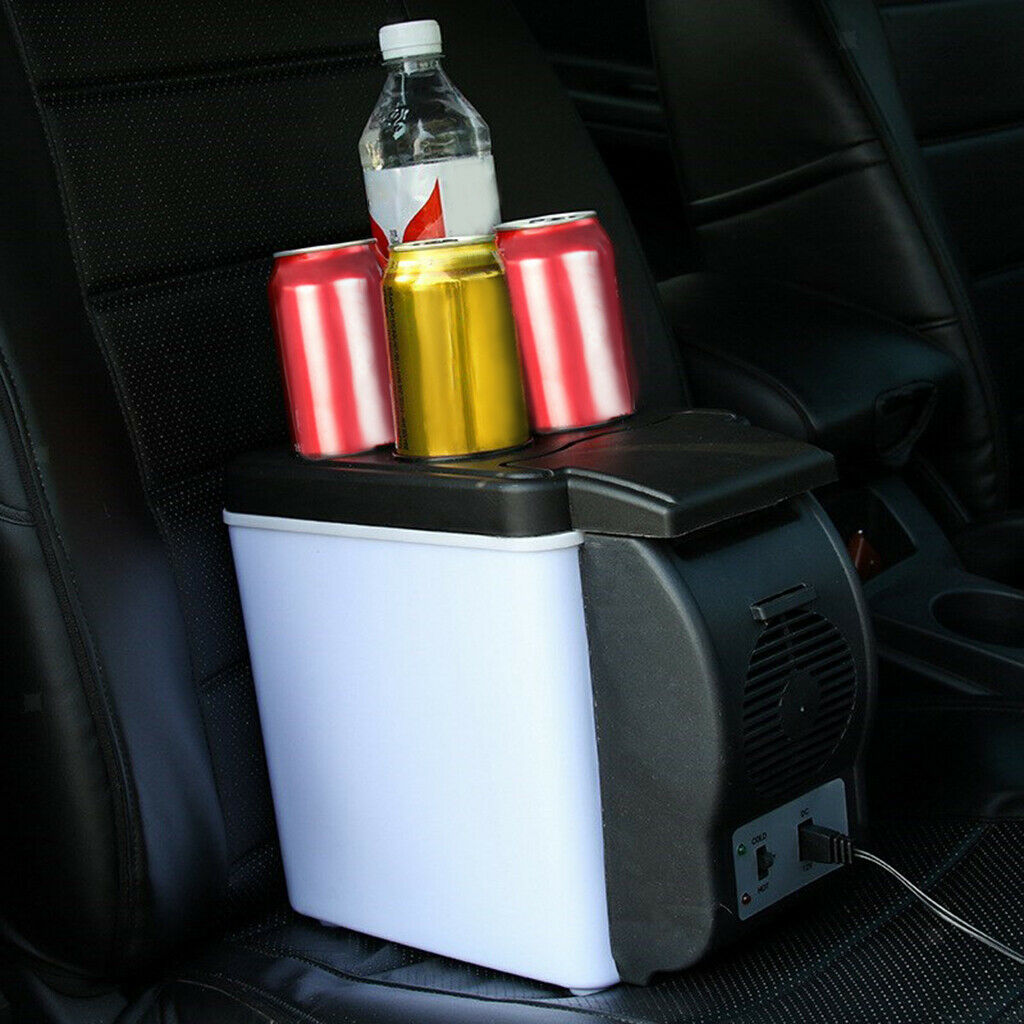 Mini Car Fridge Freezer Cooler 6L 9 Can for Travel Camping Truck Yacht Boat