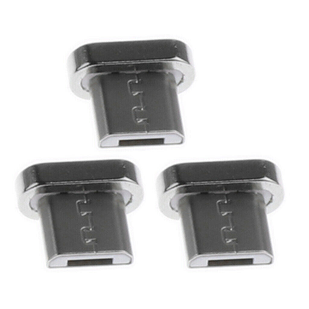 3 Pieces Magnetic Micro USB Converter Adapter Charging Connector Head