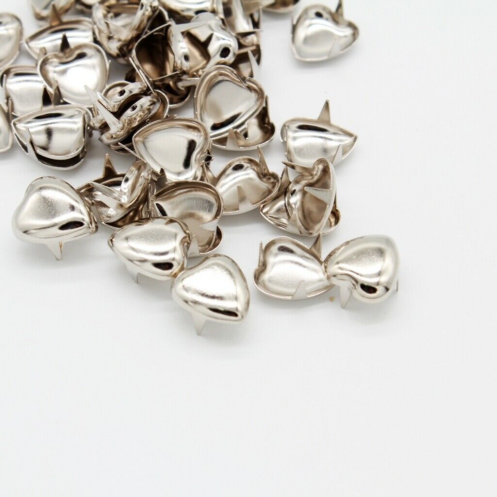 DIY Love Heart Metal Rivets Claw Studs Bags Clothes Hats Leather Decor