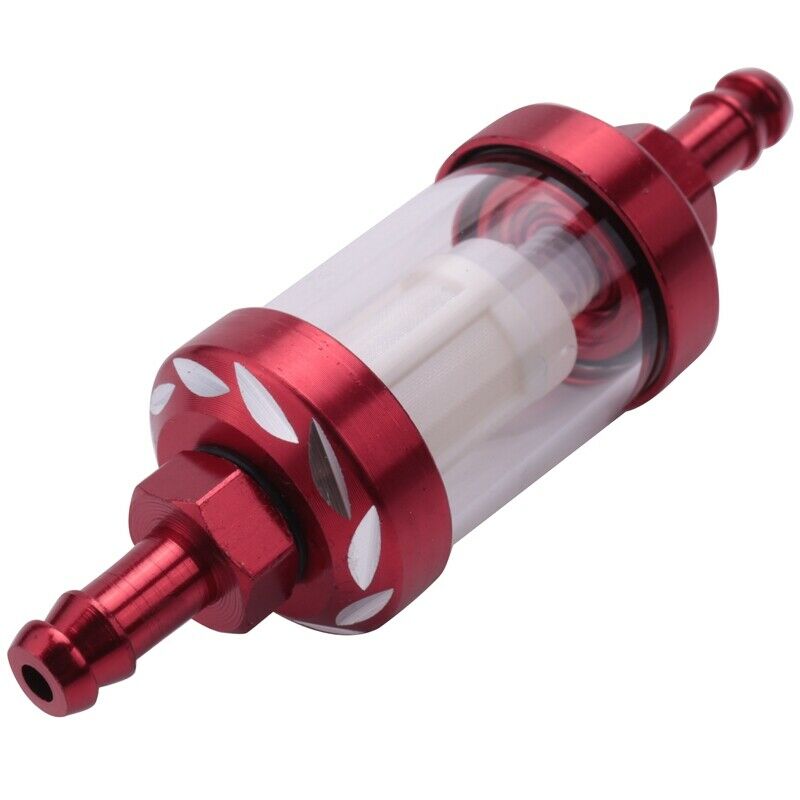 Aluminum Alloy Glass Motorcycle Gas Fuel Gasoline Oil Filter Moto Accessories W2