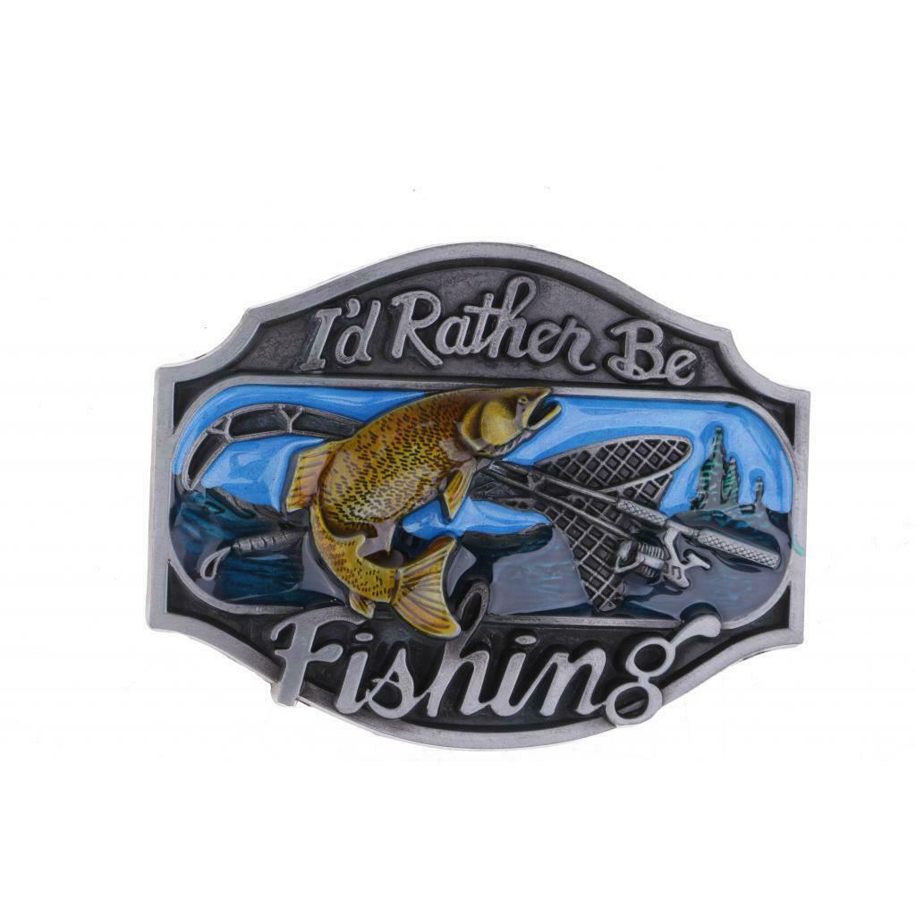 New Arrival I'd Rather Be Fishing Men's Belt Buckle For Mens Fashion Access