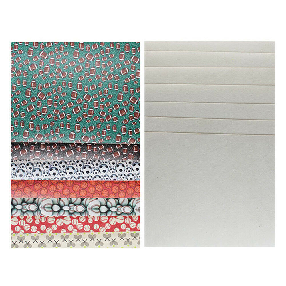 7Pcs 20x30cm DIY Faux Leather Fabric Single Side for Earrings Wallet Bows Craft