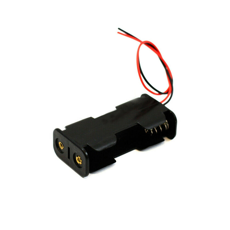 1x Battery Holder Case Box with Wire Lead for 2X Series AA Batteries 3V zj