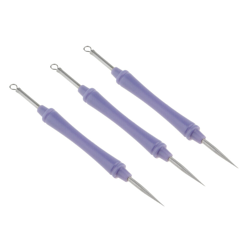 3Pcs Stainless Acne Blackhead Removal  Tool Dual Head W/