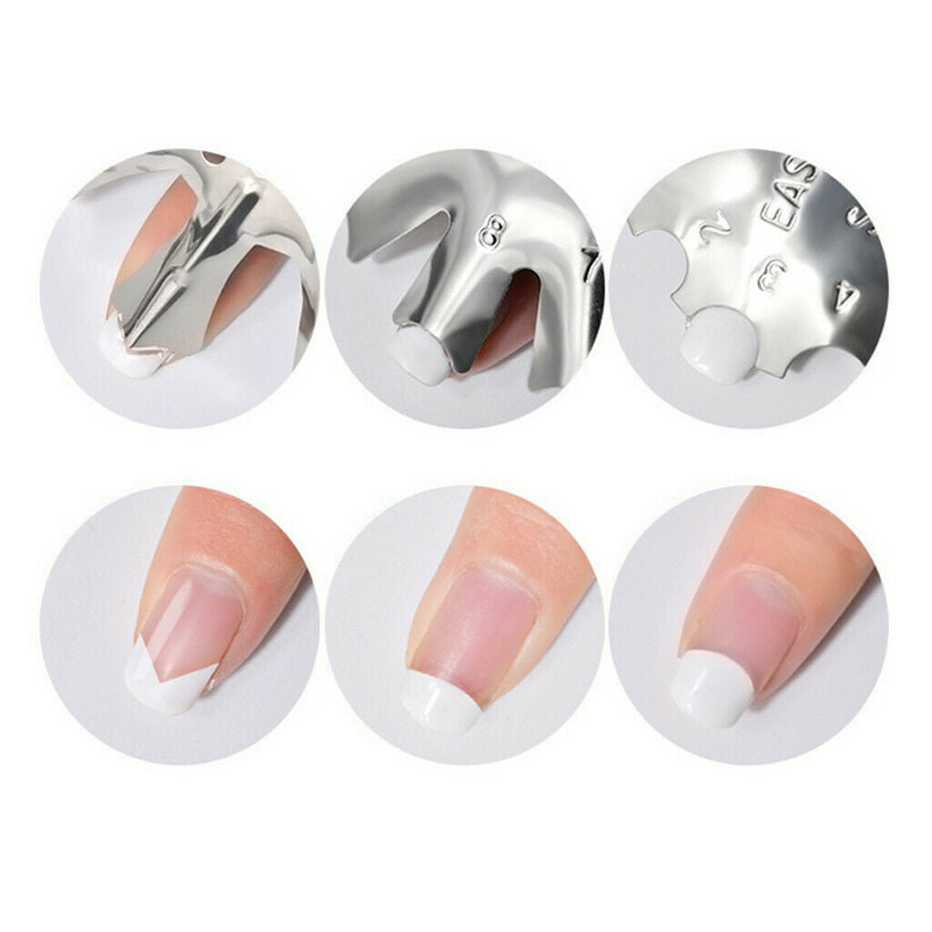 3 Different Sizes Nail French Line Edge Guide Stainless Steel Trimmer Cutter Set
