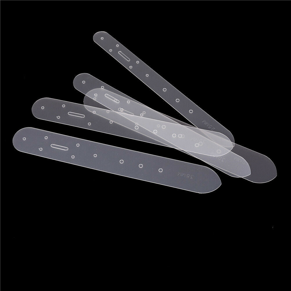 5pcs/set Acrylic Leather Belt Buckle Head End Templates Stencil Tool .l8