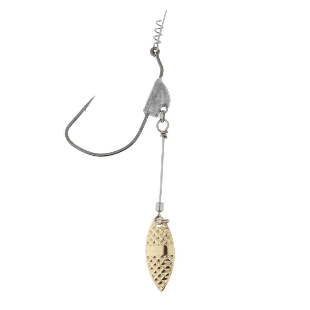 5pcs Weighted Fishing Hooks with Lead Spoon Spring for Swimbaits 6.2g