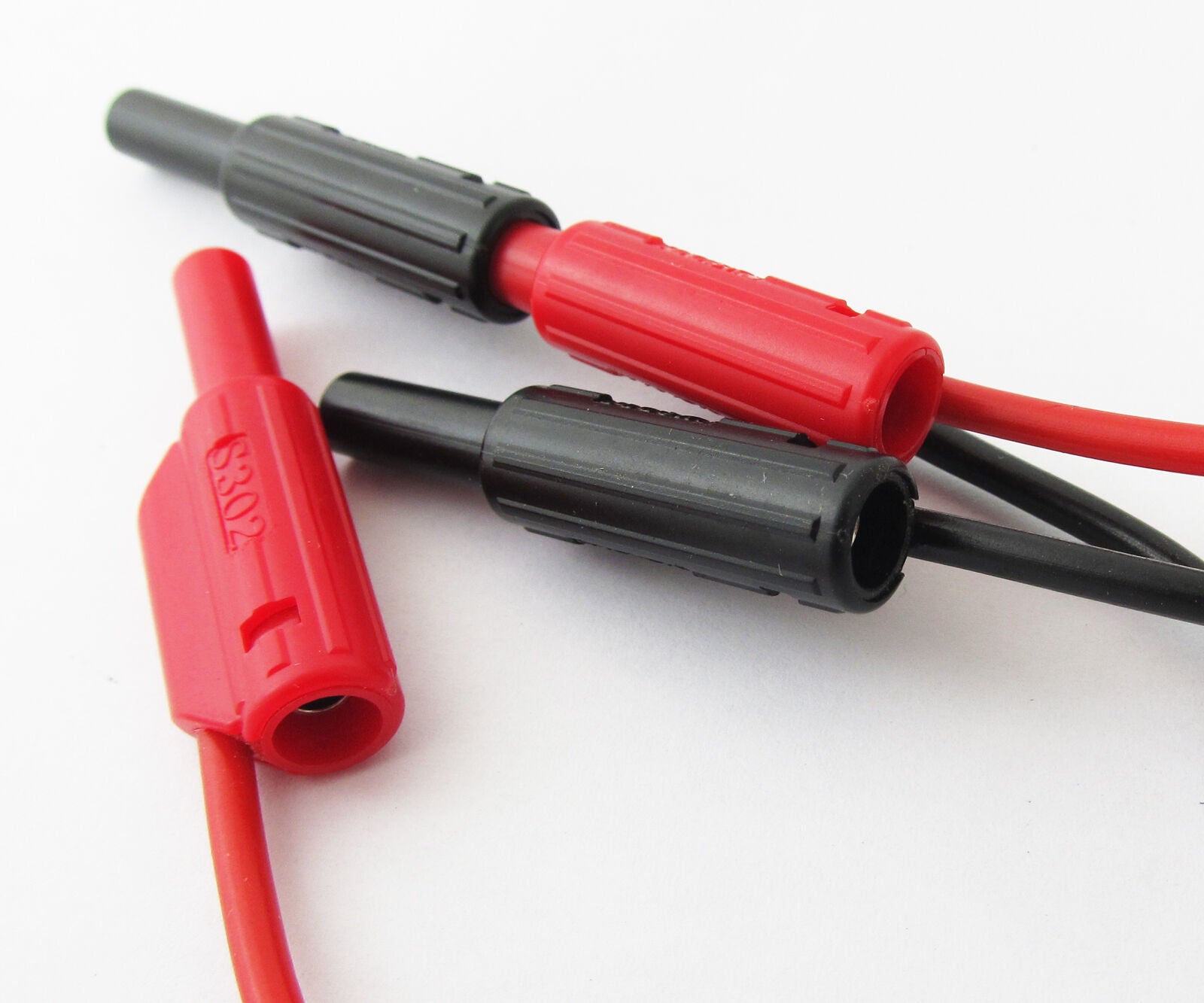 1set 0.5M Dual Full Seal Insulated Stackable 3.5mm Banana Plug Silicon Cable