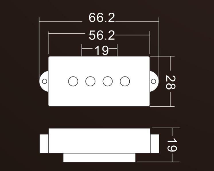 Black P Bass Open Pickup Bass Pickups Set for 4 String Precision Bass Guitar