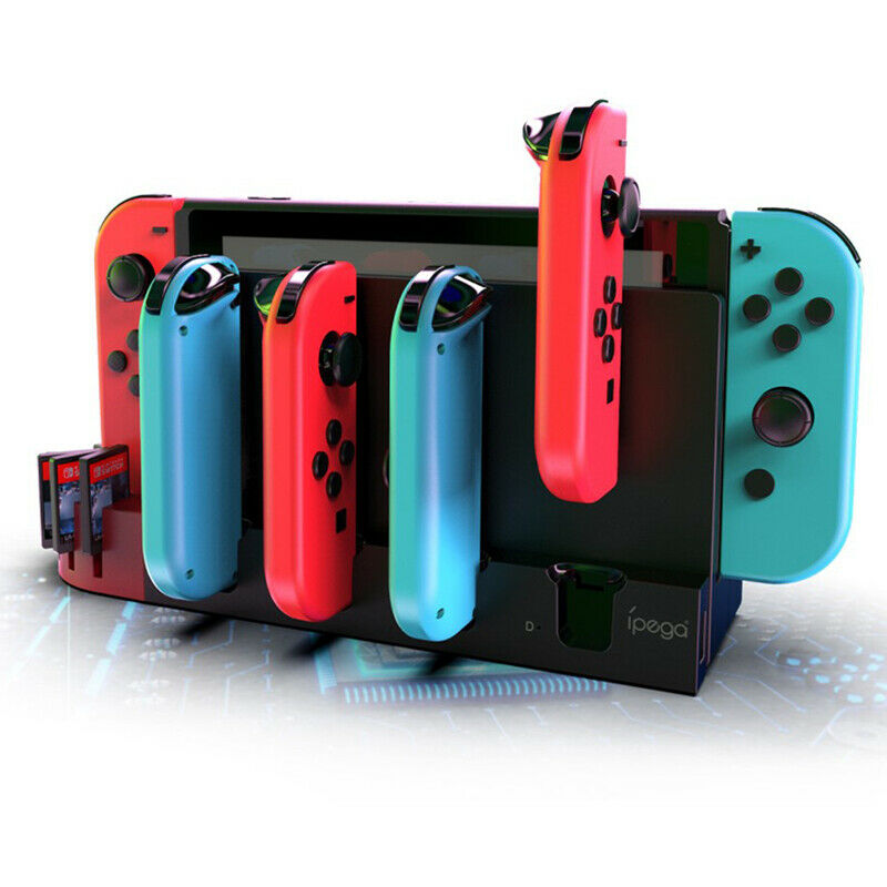 Switch Charger 4 Port For NS Joycons Controller Gamepad Charging Dock Stat JYDF