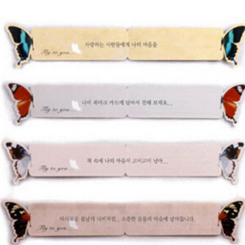 10x Creative Butterfly Bookmark  Cartoon Book Mark Paper Clip Office Scho.l8