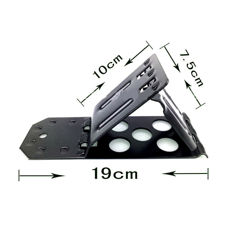 2Pcs Thick Iron Plate Car Auto Wheel Tire Chock Stop Block Slope Anti-slip Solid