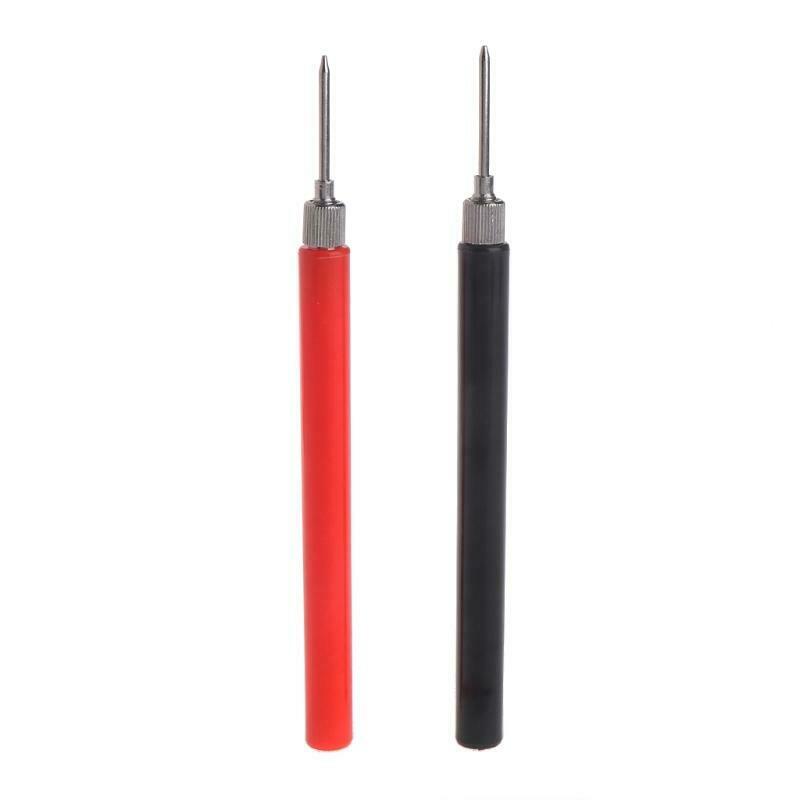 2pcs Spring Test Probe Tip Insulated Hook Wire Lead Pin Connector for Multimeter