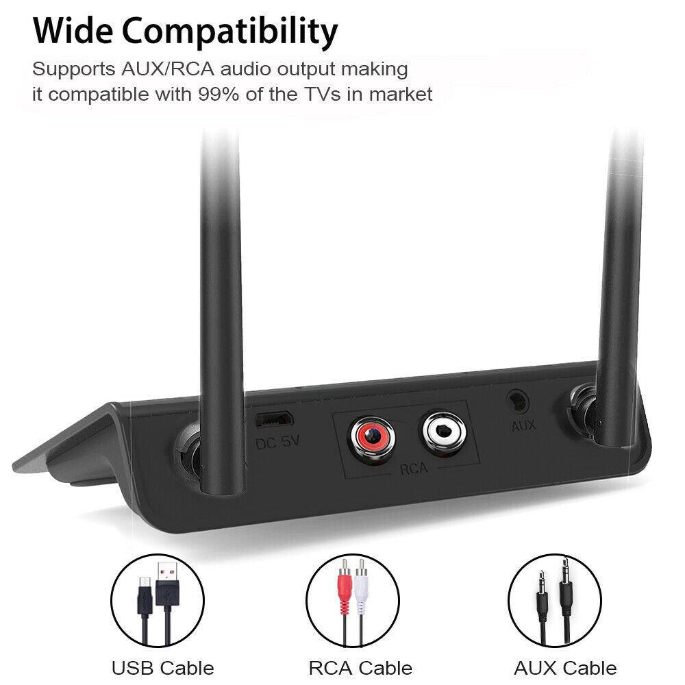 Bluetooth 5.0 RCA Transmitter Receiver Wireless Adapter For TV PC Car Headphones