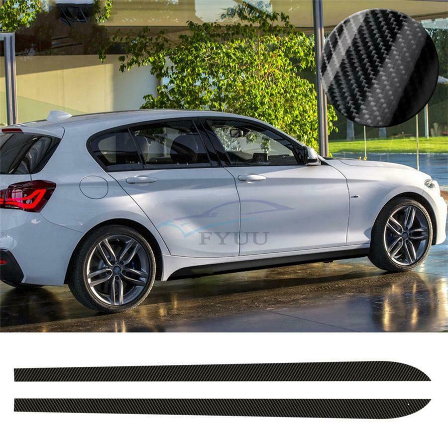 For BMW 3 4 5 Series Car Side Skirt Carbon Fiber Vinyl Applique Decoration